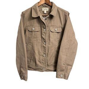Dri-Duck For Her Canvas Trucker Jacket Brown Chore Coat Women’s Large
